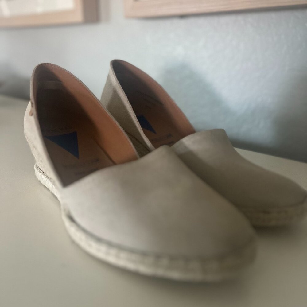 Verbenas Mamen Tan Suede Espadrille Wedge EU 41 US 9.5 NWOT